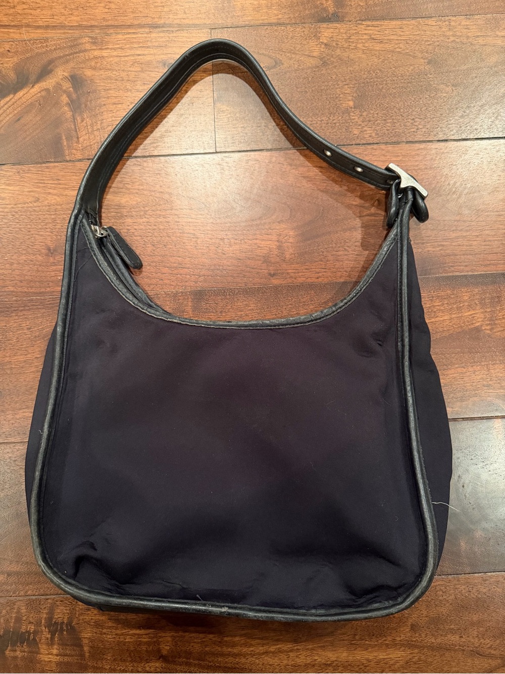 Vintage Coach Neo Ergo Pocket Zip Neoprene & Leather Satchel Purse 6203 Black - Picture 6 of 9